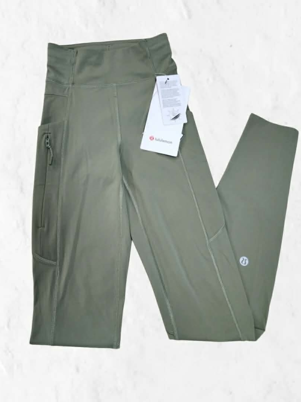 lululemon Olive Green High-Rise Pocket Leggings